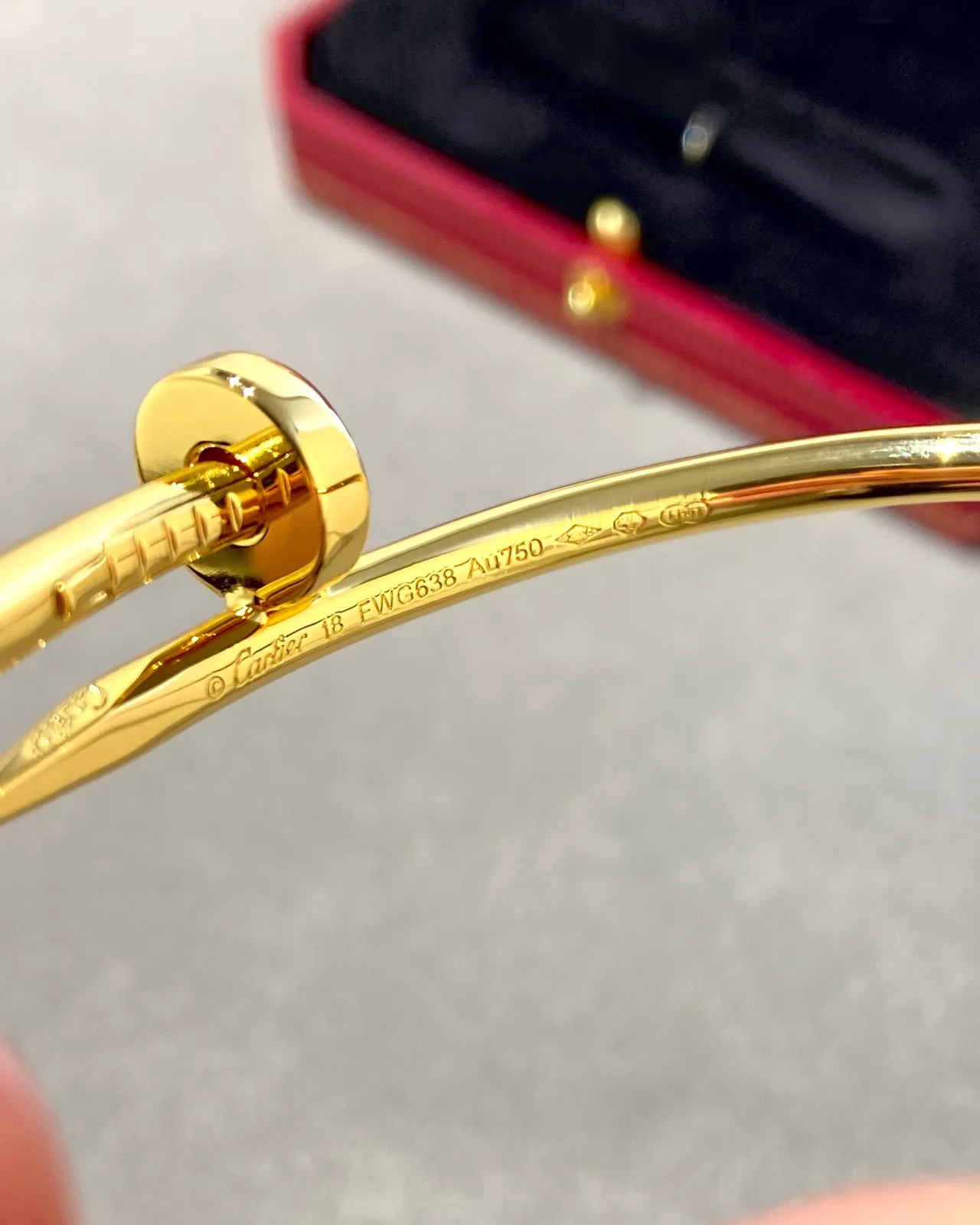 Cartier Juste un Clou Polished Gold Hinged Bangle Bracelet 5