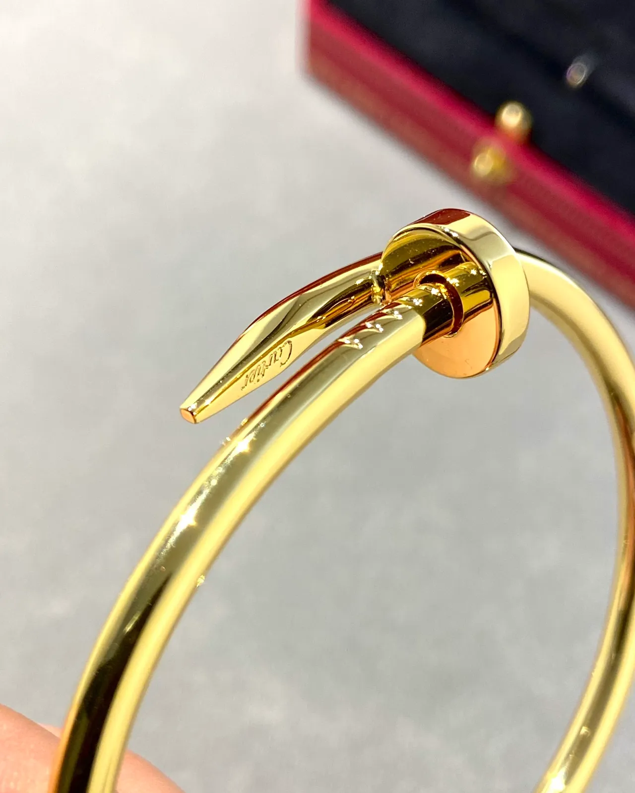 Cartier Juste un Clou Polished Gold Hinged Bangle Bracelet 7