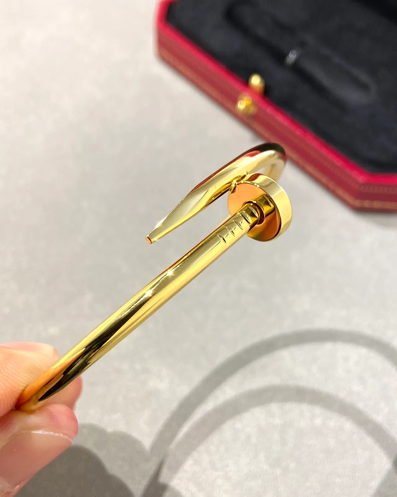 Cartier Juste un Clou Polished Gold Hinged Bangle Bracelet 8