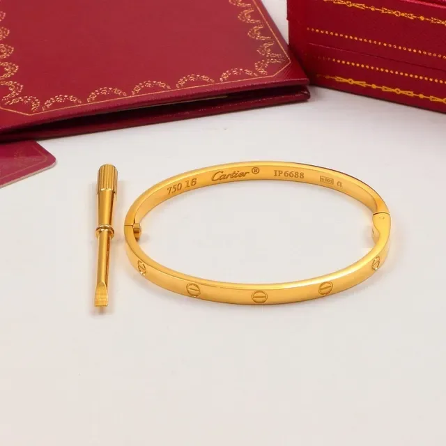 Bracelete Cartier Love Ouro Rosa Ouro Amarelo Prata Metal 4
