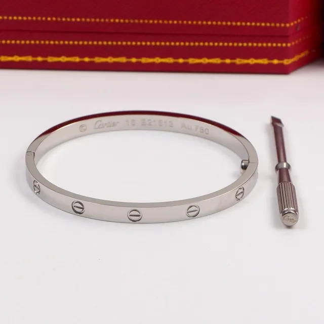 Cartier Love Bracelet गुलाबी सोना पीला सोना चाँदी बहुरंगी धातु की कंगन 4