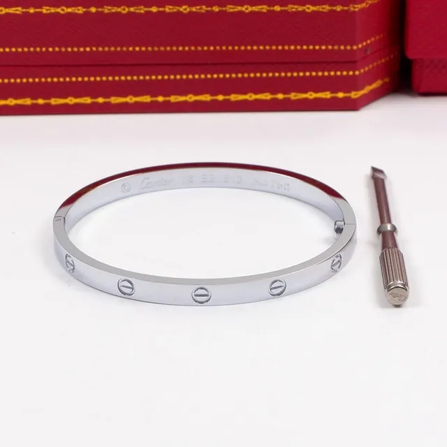Cartier Love Bracelet गुलाबी सोना पीला सोना चाँदी बहुरंगी धातु की कंगन 7