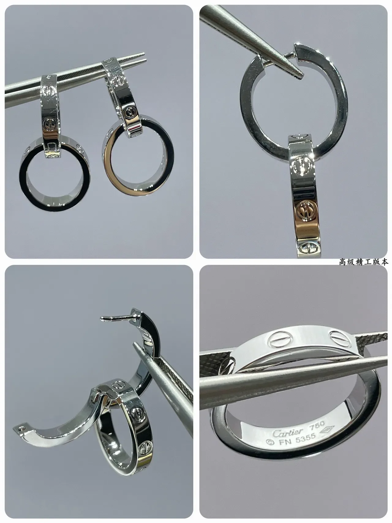 Cartier Love Aros de Oro Pulido Cierre de Tornillo 2
