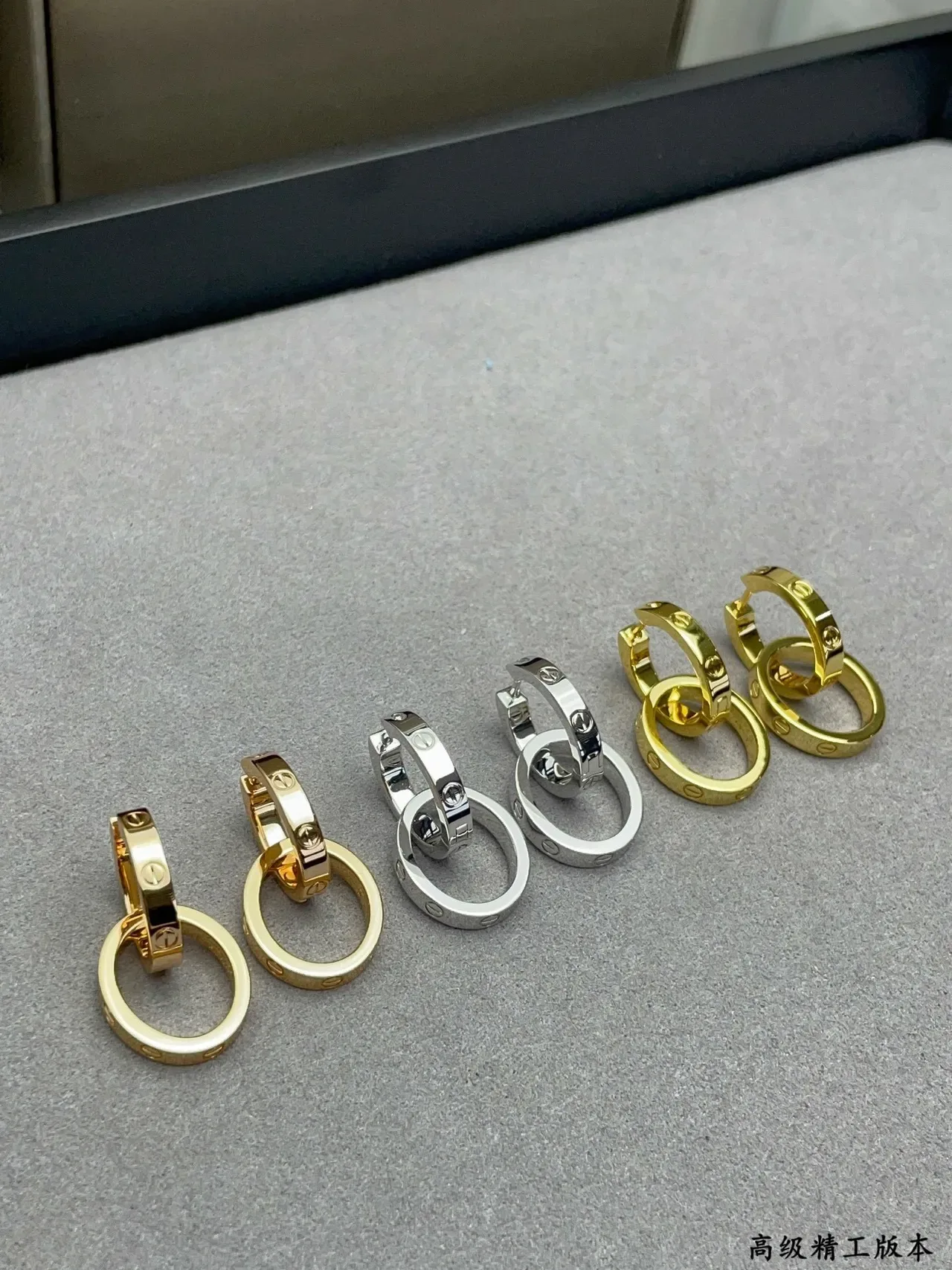 Cartier Love Aros de Oro Pulido Cierre de Tornillo 3