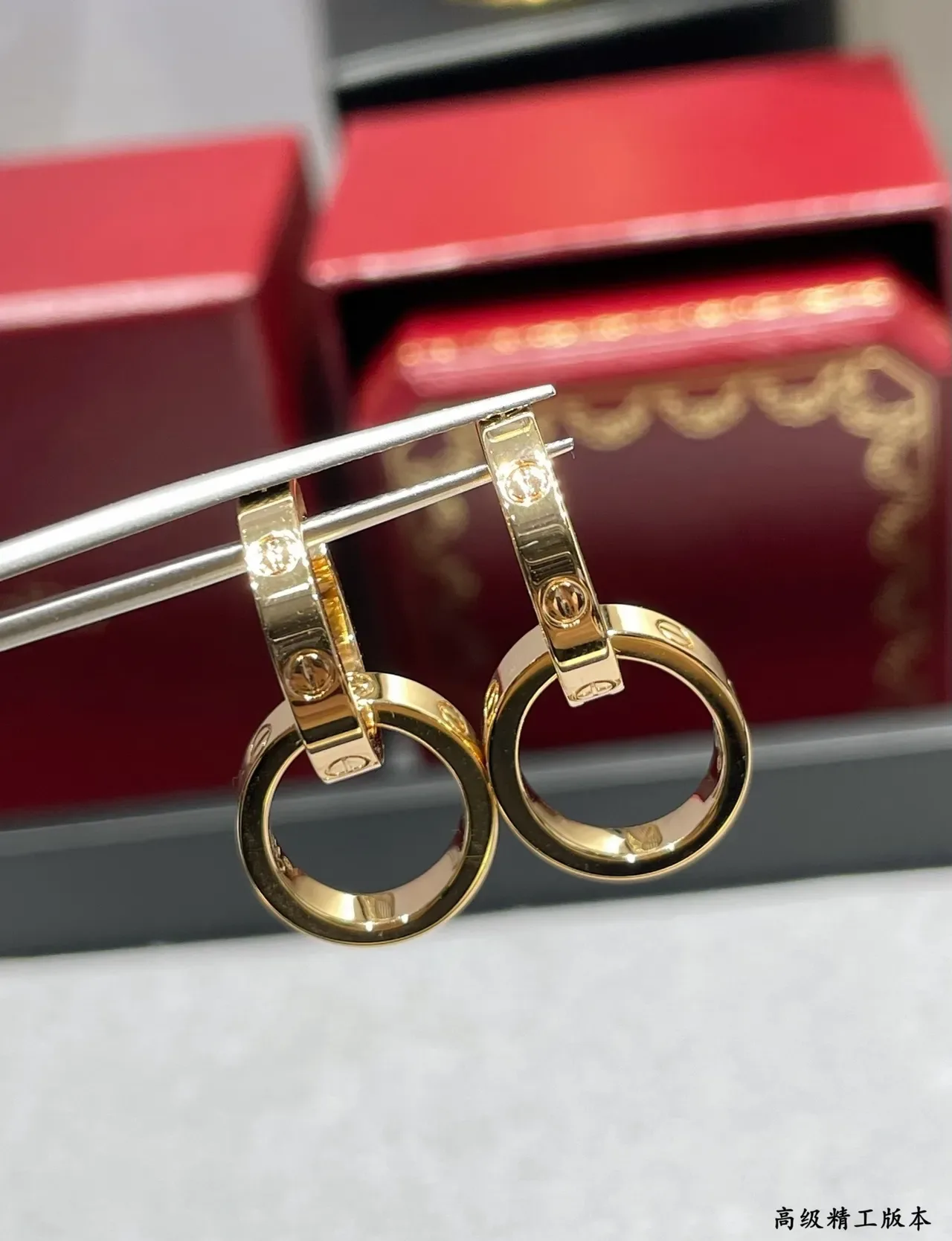 Cartier Love Aros de Oro Pulido Cierre de Tornillo 7