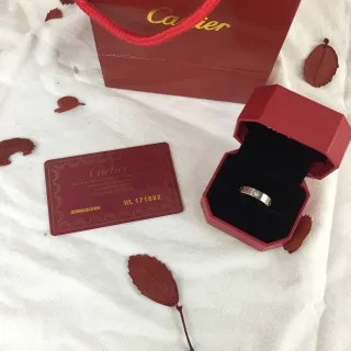 Cartier Love Ring Silver Single Stone Ring