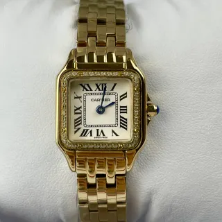 Cartier Panthère de Cartier गोल्ड-टोन डायमंड बेजेल यांत्रिक घड़ी