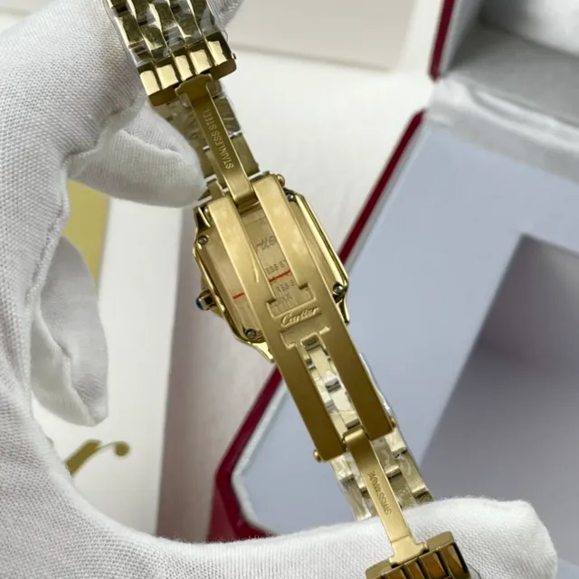 Cartier Panthère de Cartier Gold-Tone Diamond Bezel Mechanical Watch 3