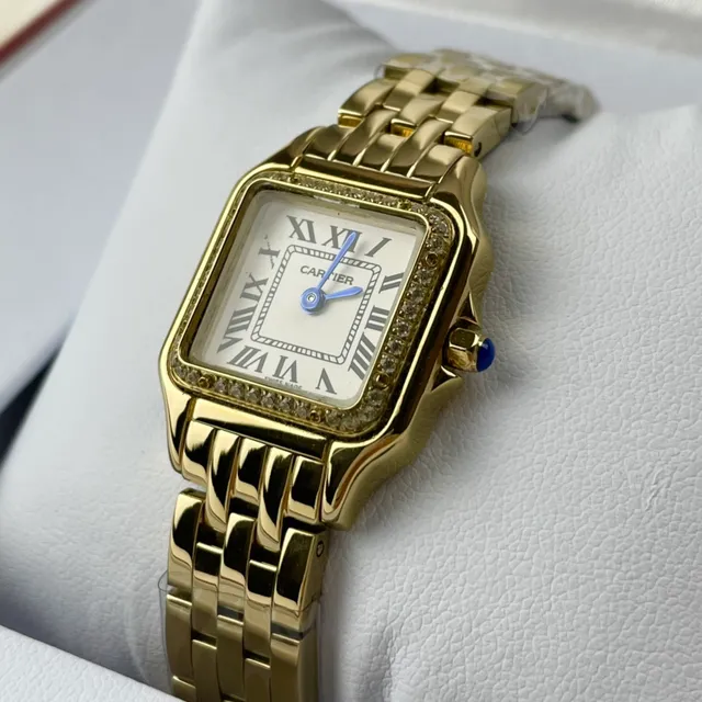 Cartier Panthère de Cartier Gold-Tone Diamond Bezel Mechanical Watch 5