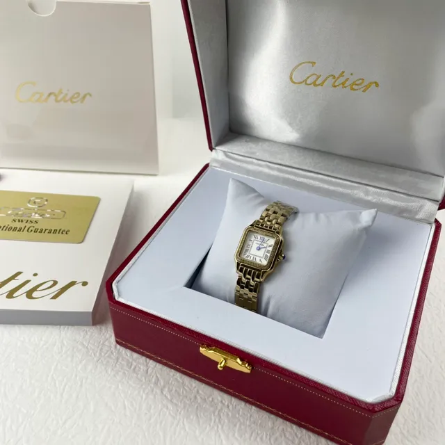 Cartier Panthère de Cartier Gold-Tone Diamond Bezel Mechanical Watch 7