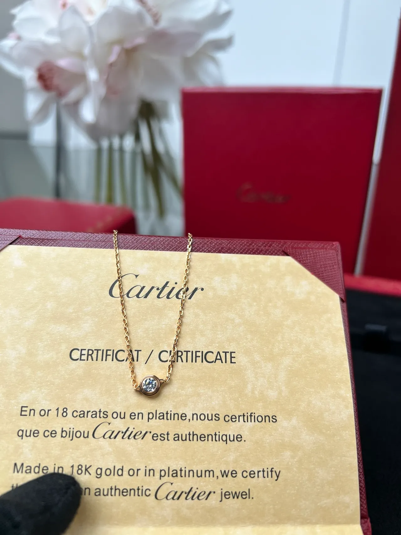 Cartier Pulsera de cadena de oro con una piedra 5