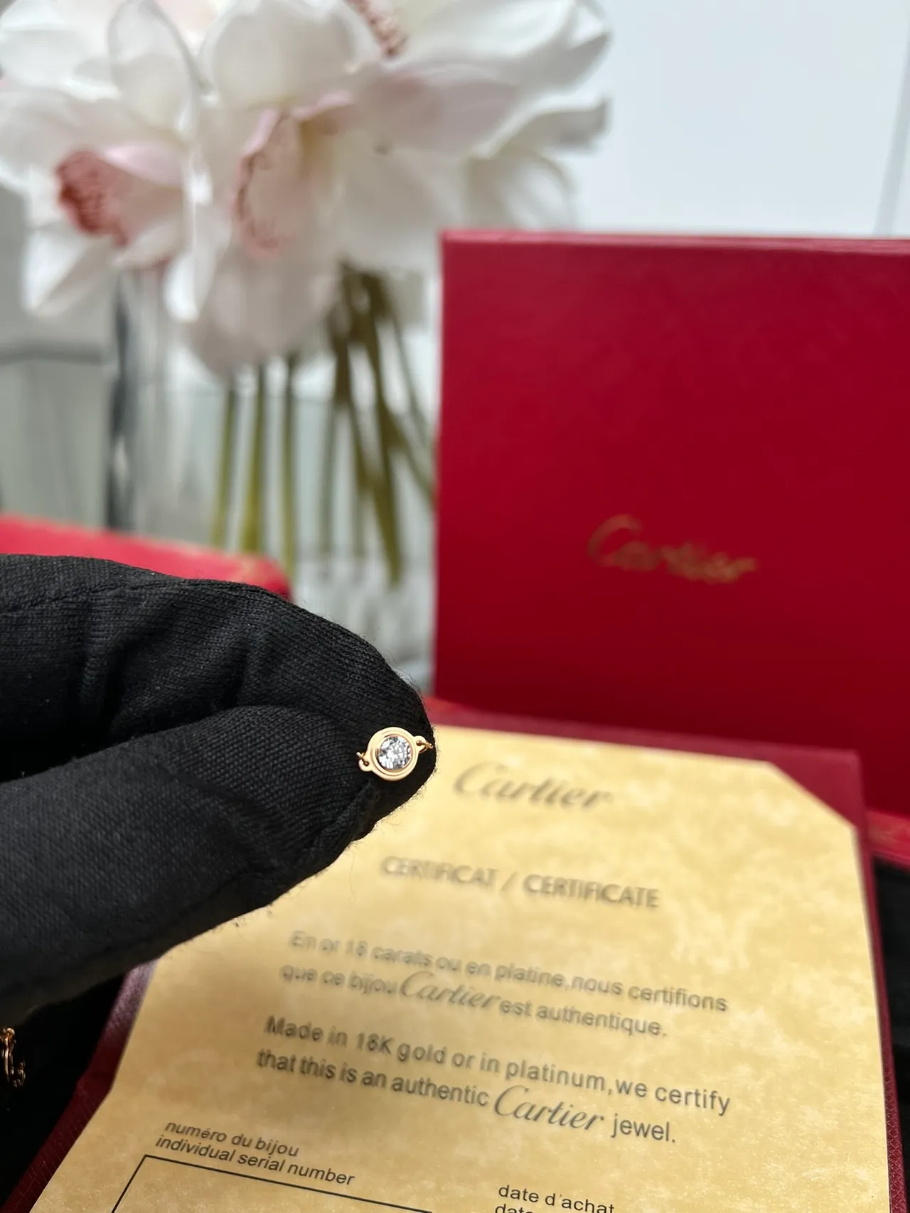 Cartier Pulsera de cadena de oro con una piedra 6