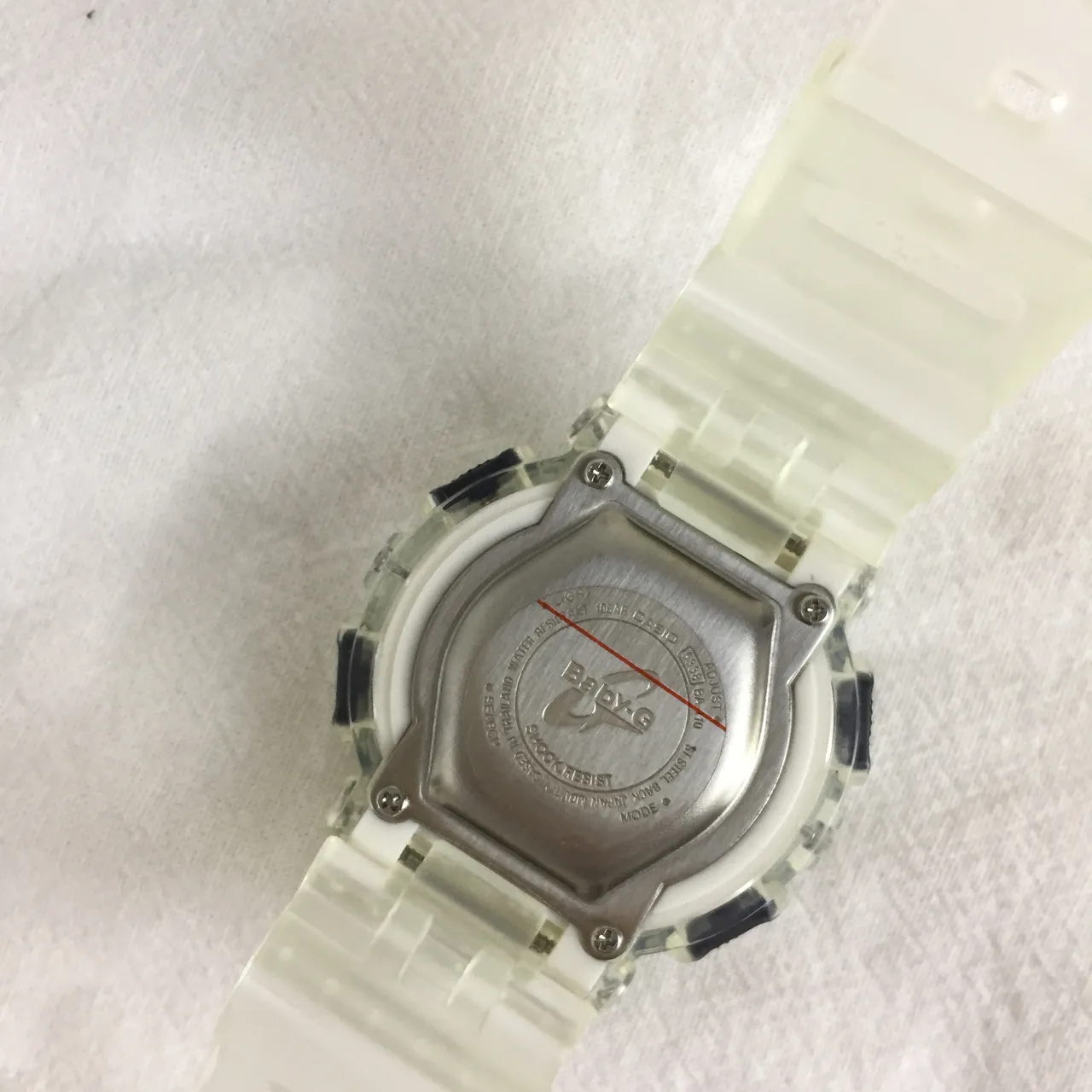Casio Baby-G GA-110 पारदर्शी सोने की रेजिन केस डायल एक्सेंट्स घड़ी 2