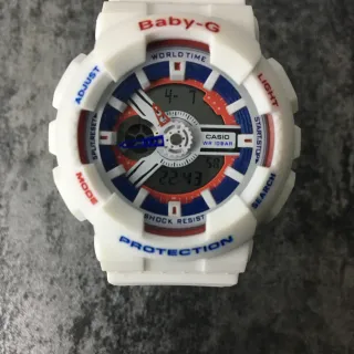 Casio Baby-G GA-110 White Red Blue Sports Watch