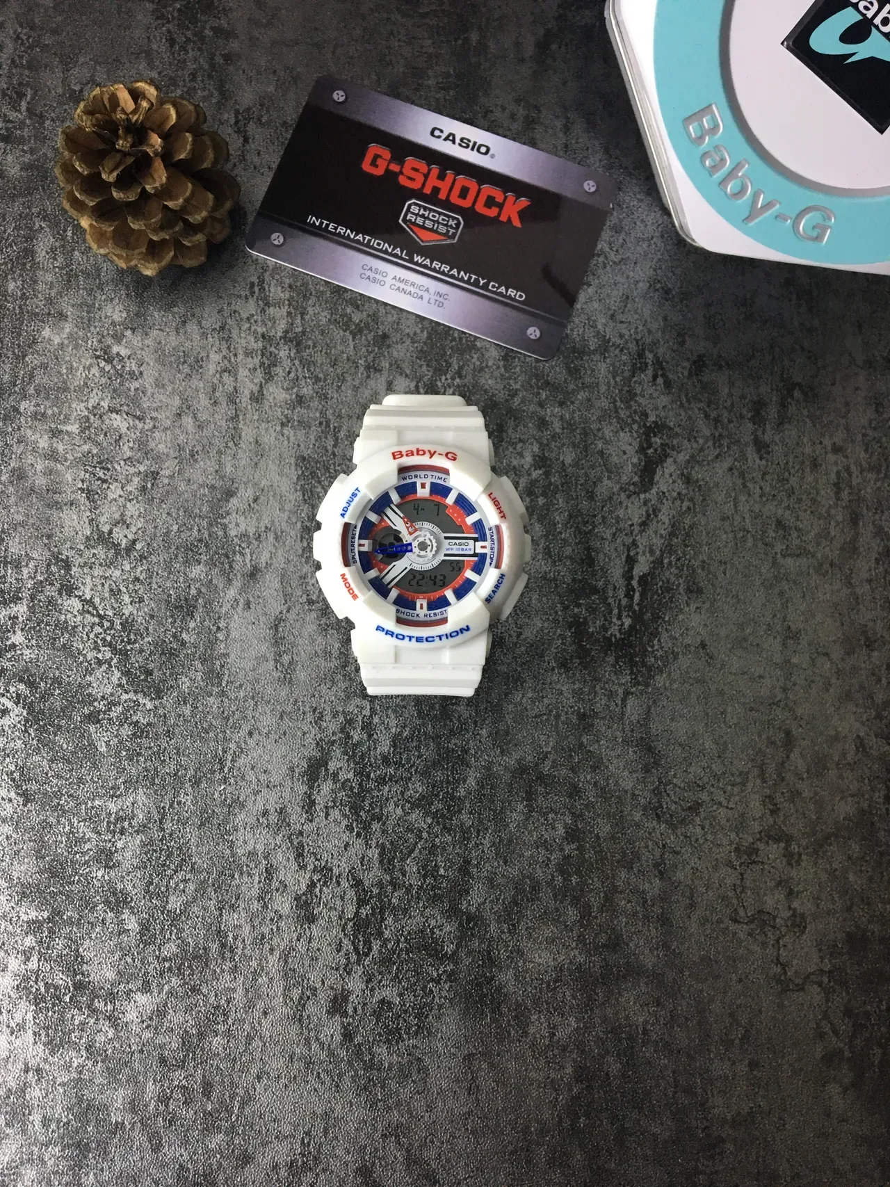 Casio Baby-G GA-110 白红蓝运动手表 2