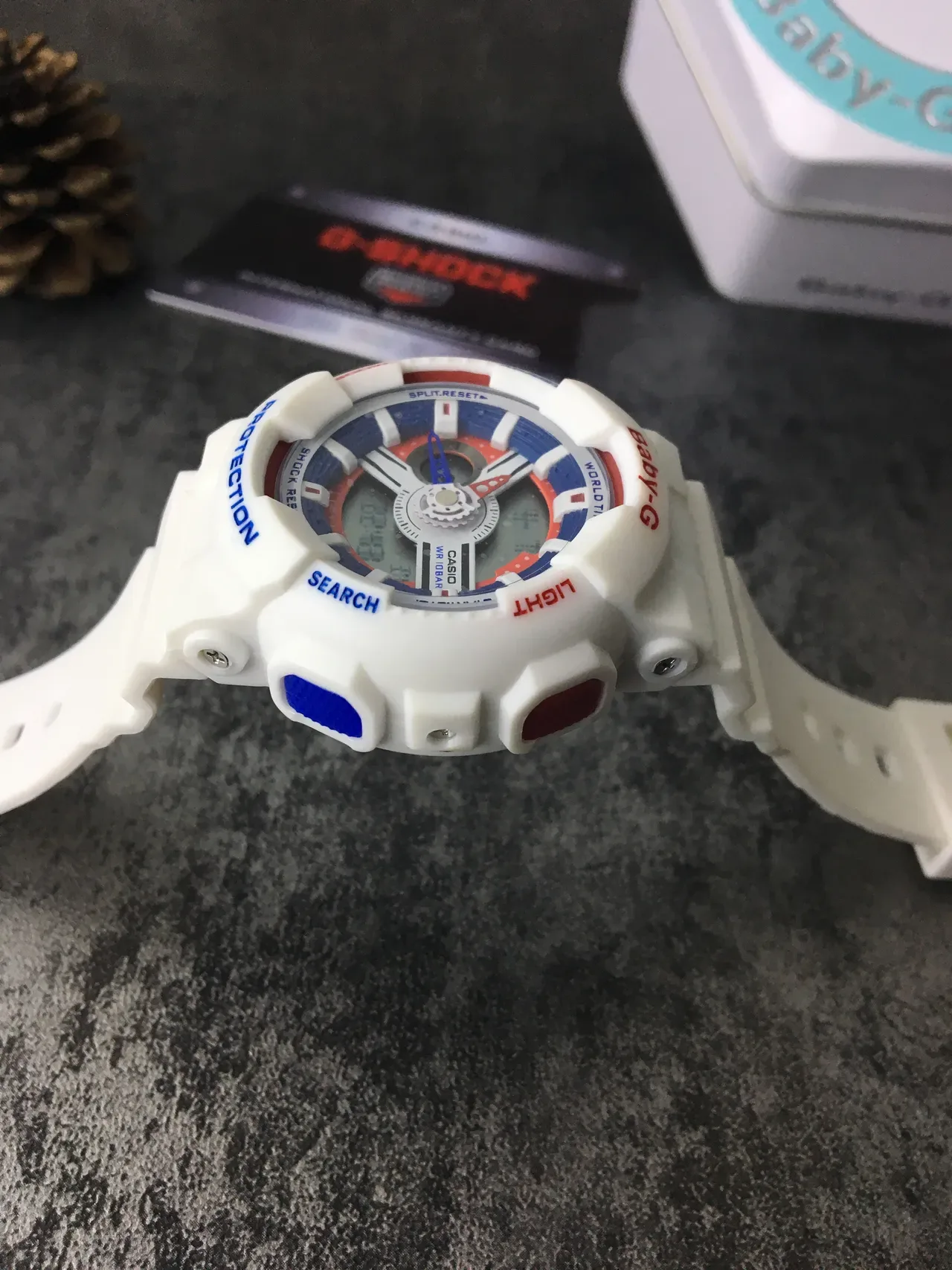 Casio Baby-G GA-110 白红蓝运动手表 4