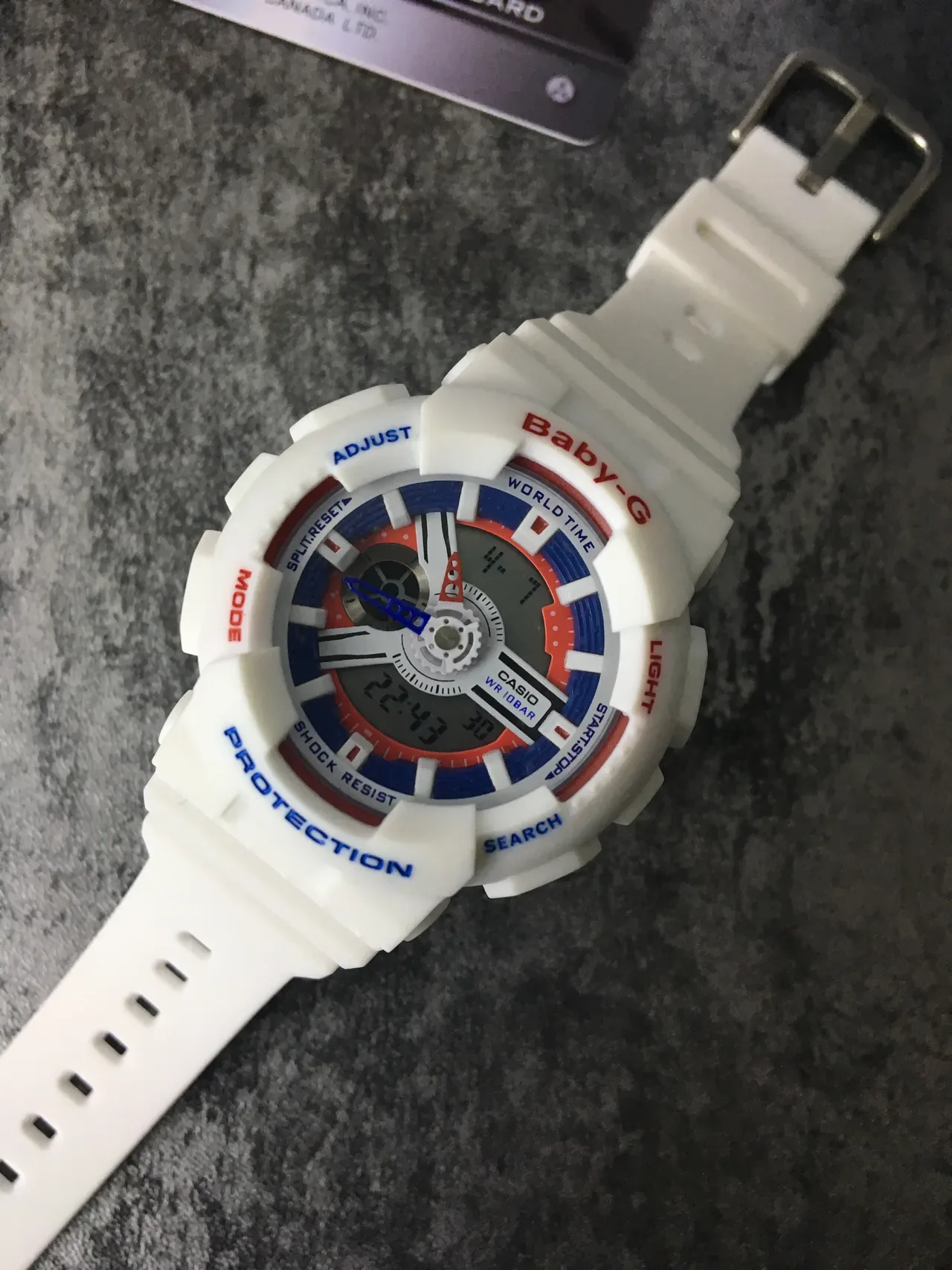 Casio Baby-G GA-110 白红蓝运动手表 5