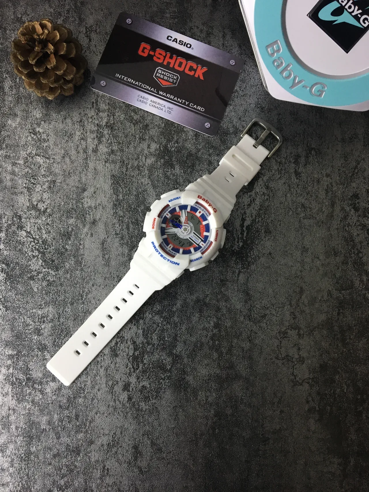 Casio Baby-G GA-110 白红蓝运动手表 6