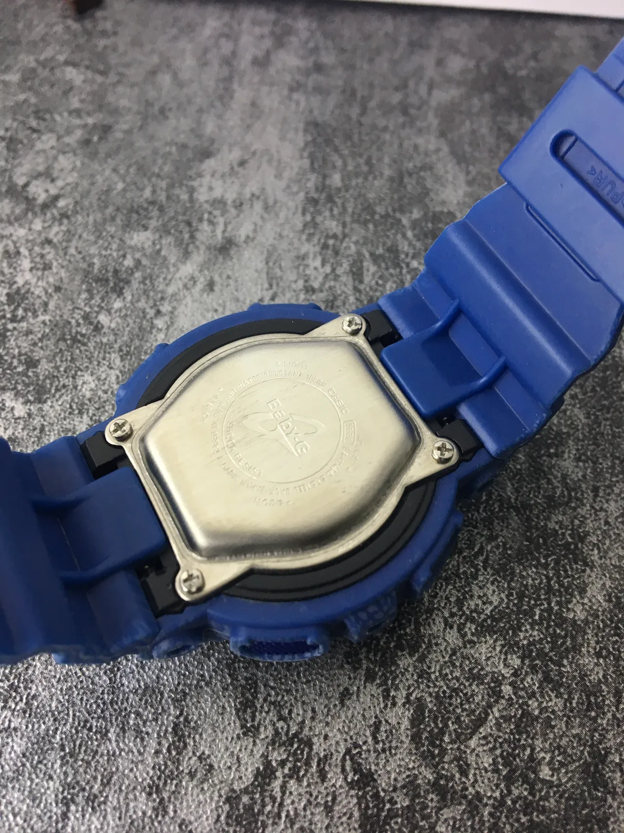 Casio Baby-G Reloj Deportivo de Resina Texturizada Azul Carcasa Híbrido Analógico-Digital 3