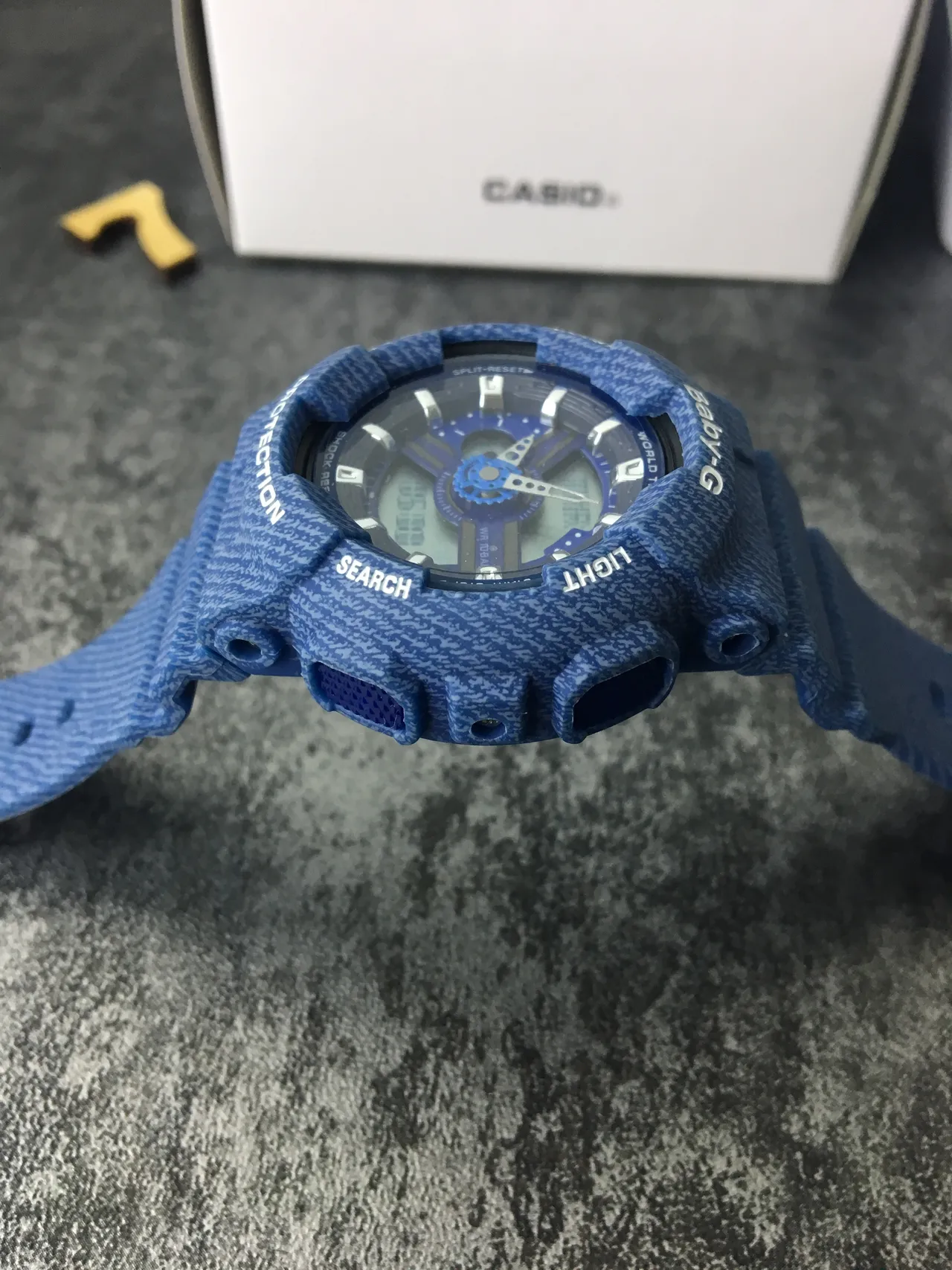 Casio Baby-G Reloj Deportivo de Resina Texturizada Azul Carcasa Híbrido Analógico-Digital 4
