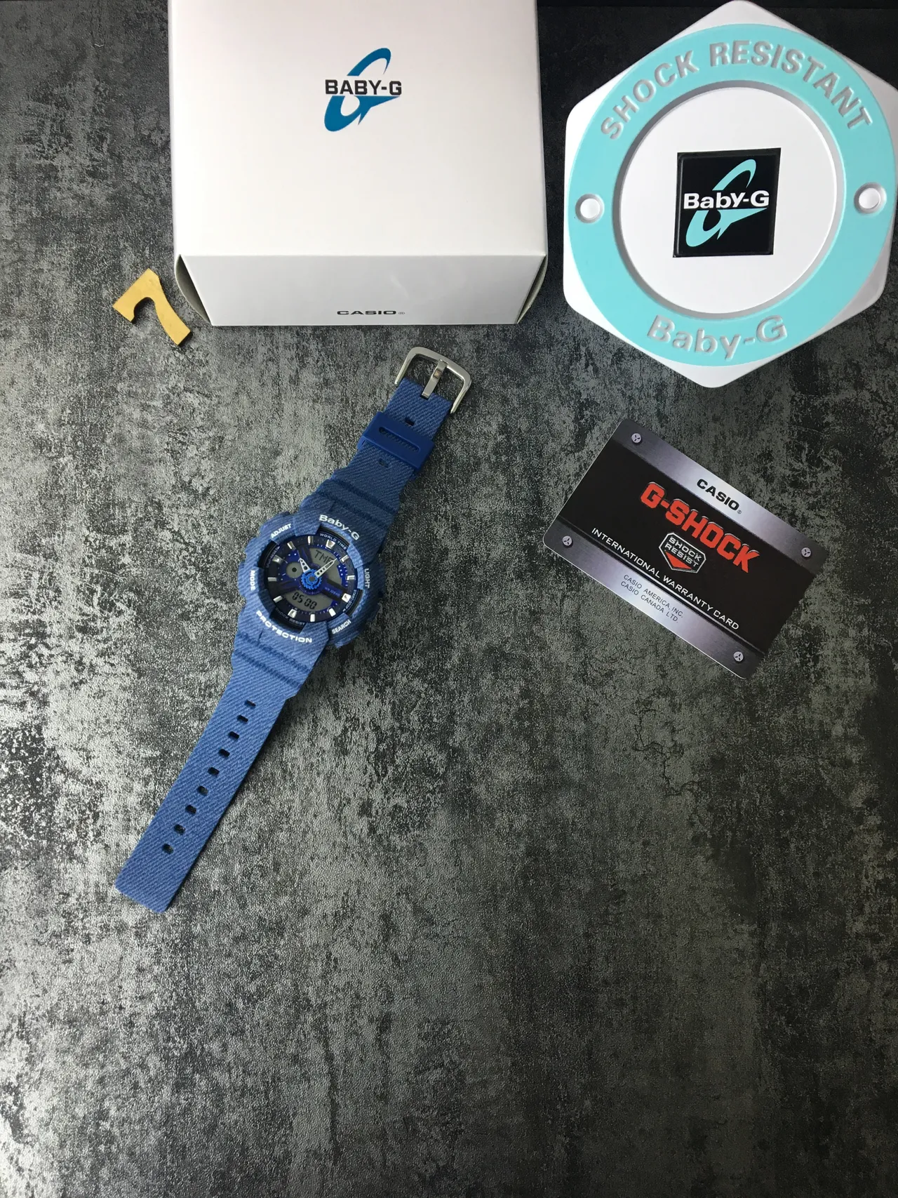 Casio Baby-G Reloj Deportivo de Resina Texturizada Azul Carcasa Híbrido Analógico-Digital 6