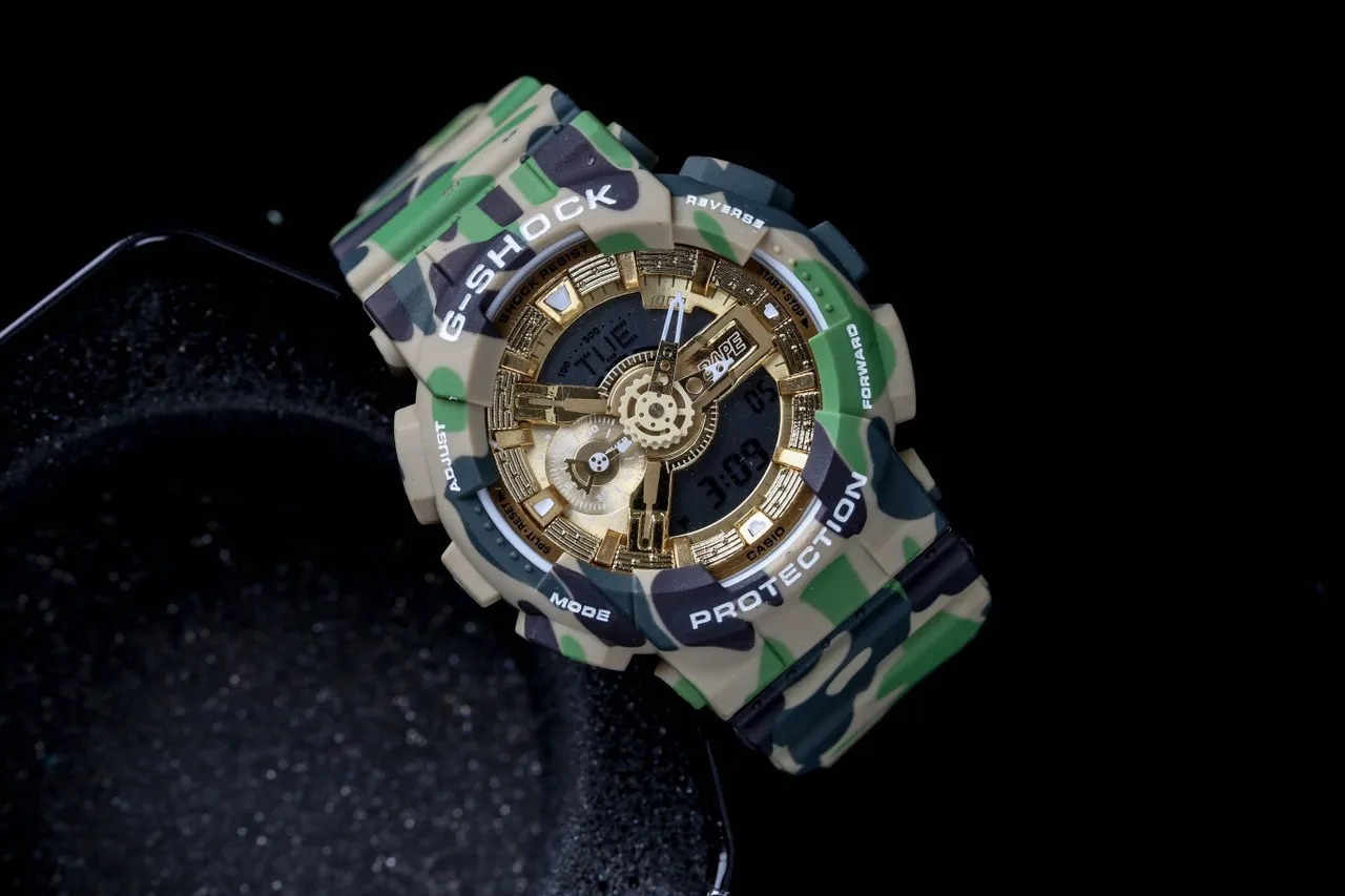 Casio G-Shock Camuflagem e Ouro Relógio Esportivo 6