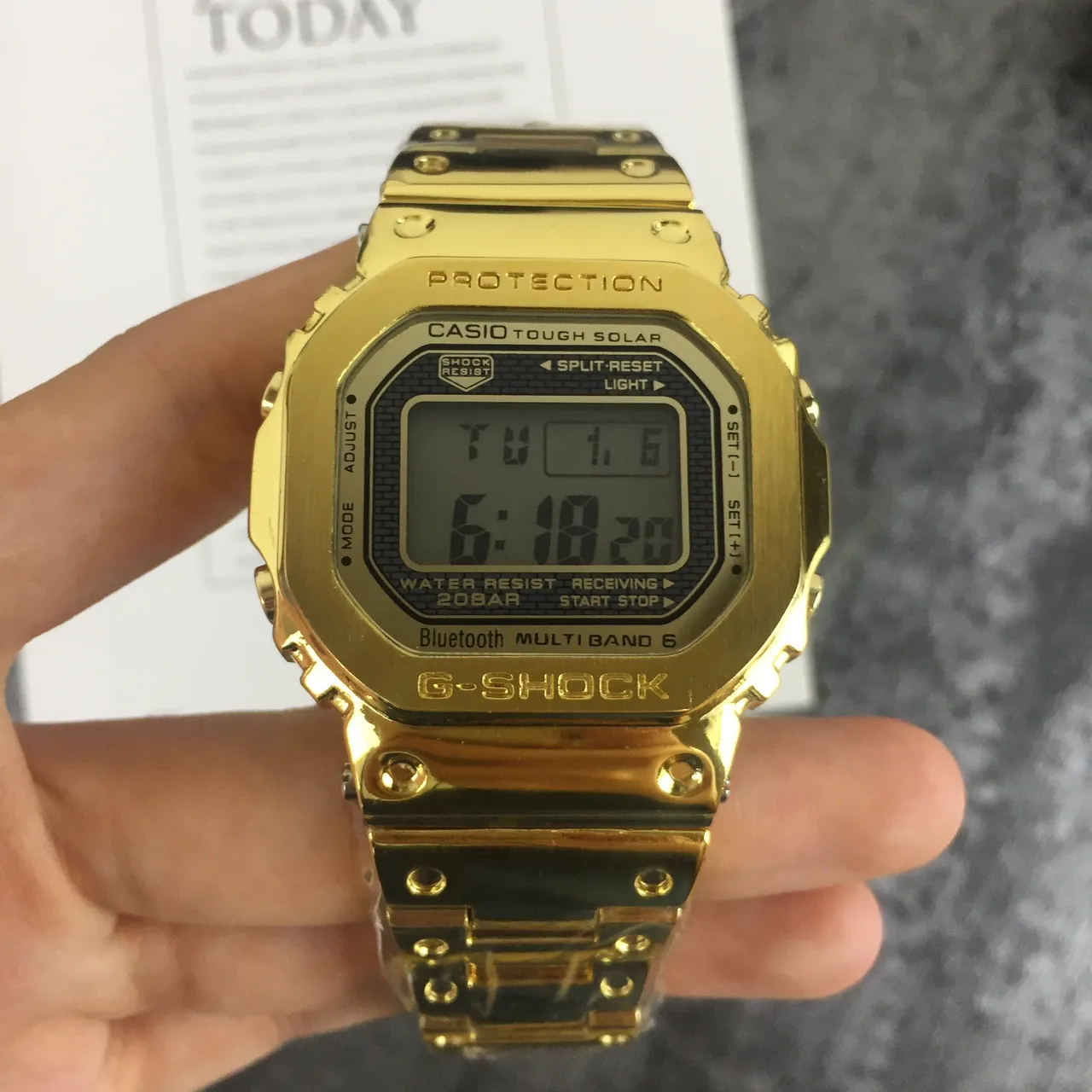Casio G-Shock DW-5600 Gold-Tone ডিজিটাল স্পোর্টস ওয়াচ 6