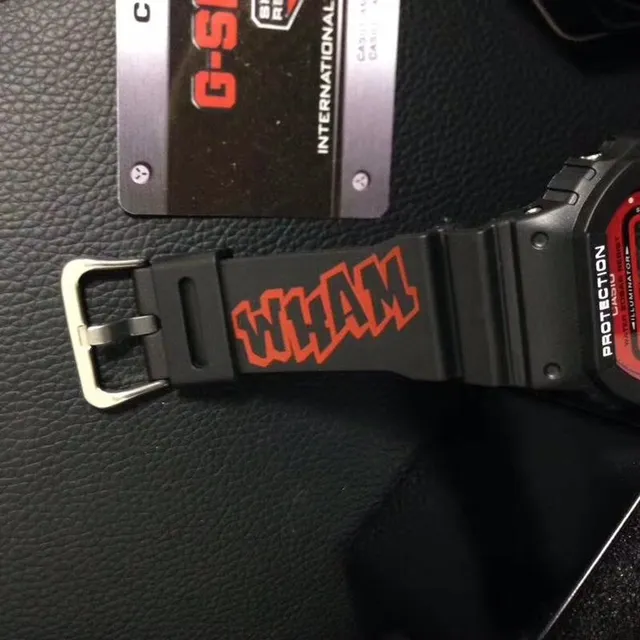 Casio G-Shock DW-5600 Marvel تعاون أسود وأحمر ساعة رياضية 7
