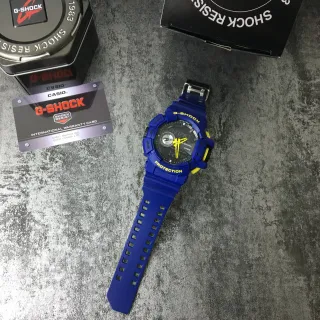 Casio G-Shock GA-100 Blue and Yellow Sports Watch
