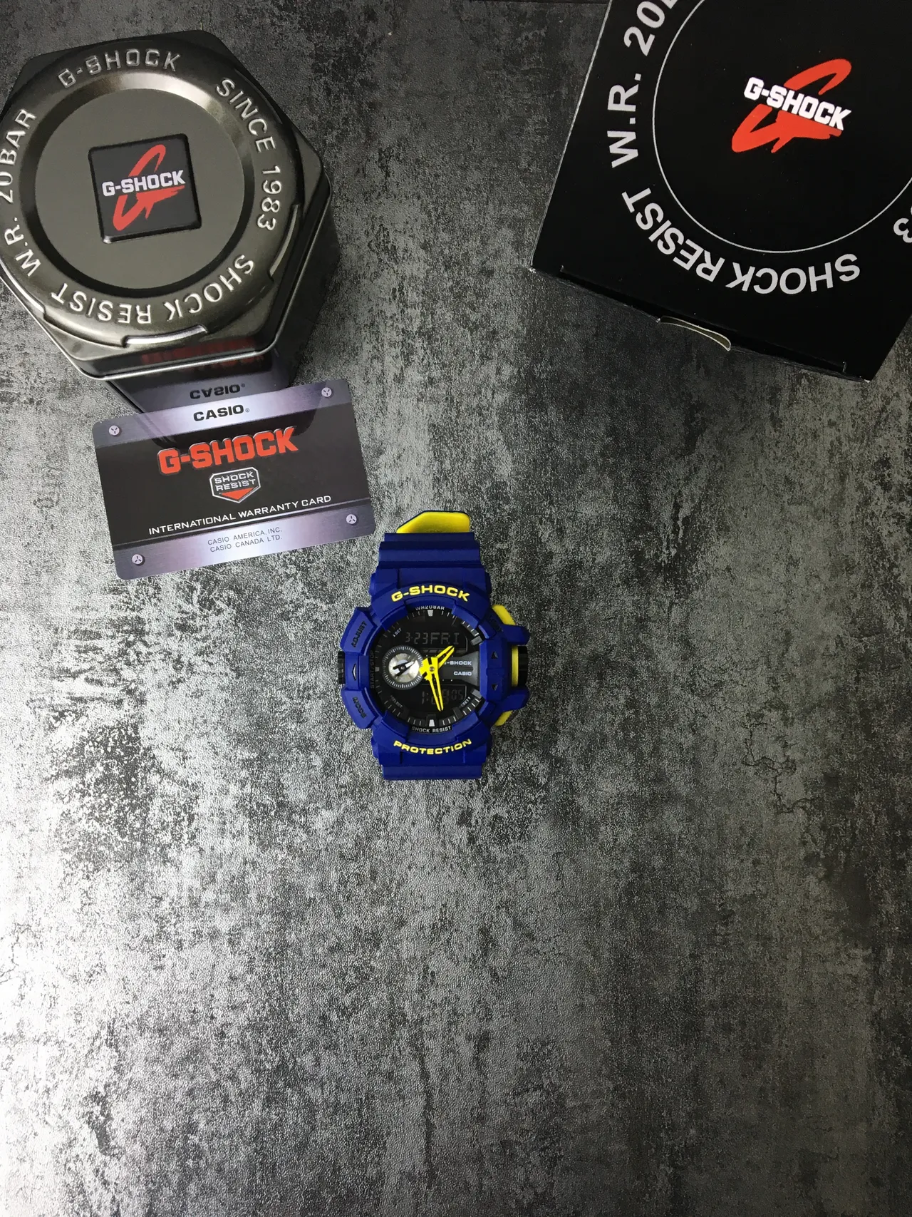 Casio G-Shock GA-100 Blue and Yellow Sports Watch 3