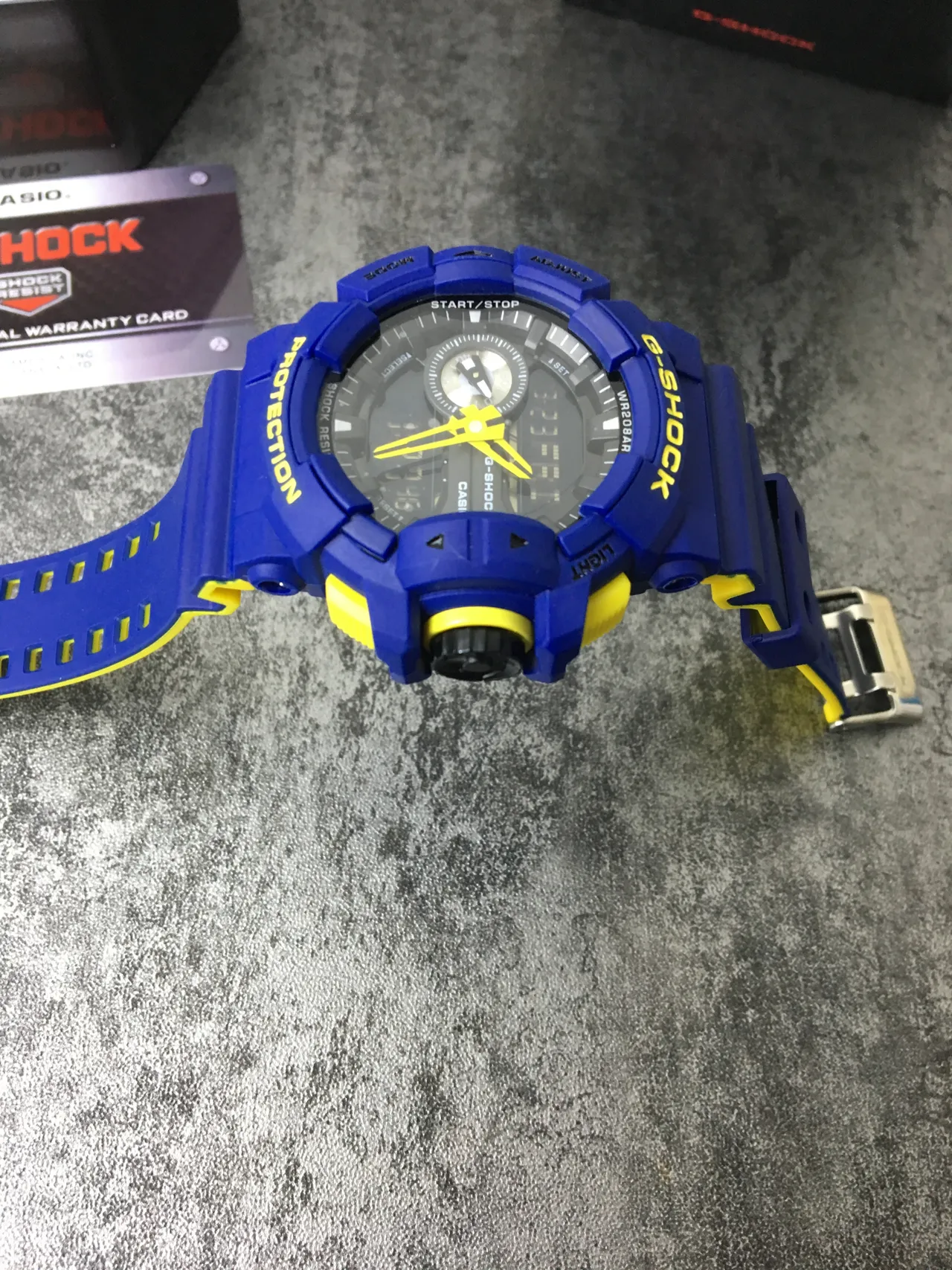 Casio G-Shock GA-100 Blue and Yellow Sports Watch 4