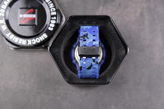 Casio G-Shock GA-100 Blue Camouflage Sports Watch 3