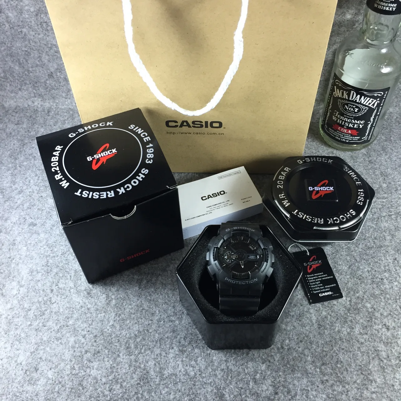 Casio G-Shock GA-100 أسود مطفي ساعة رياضية 7