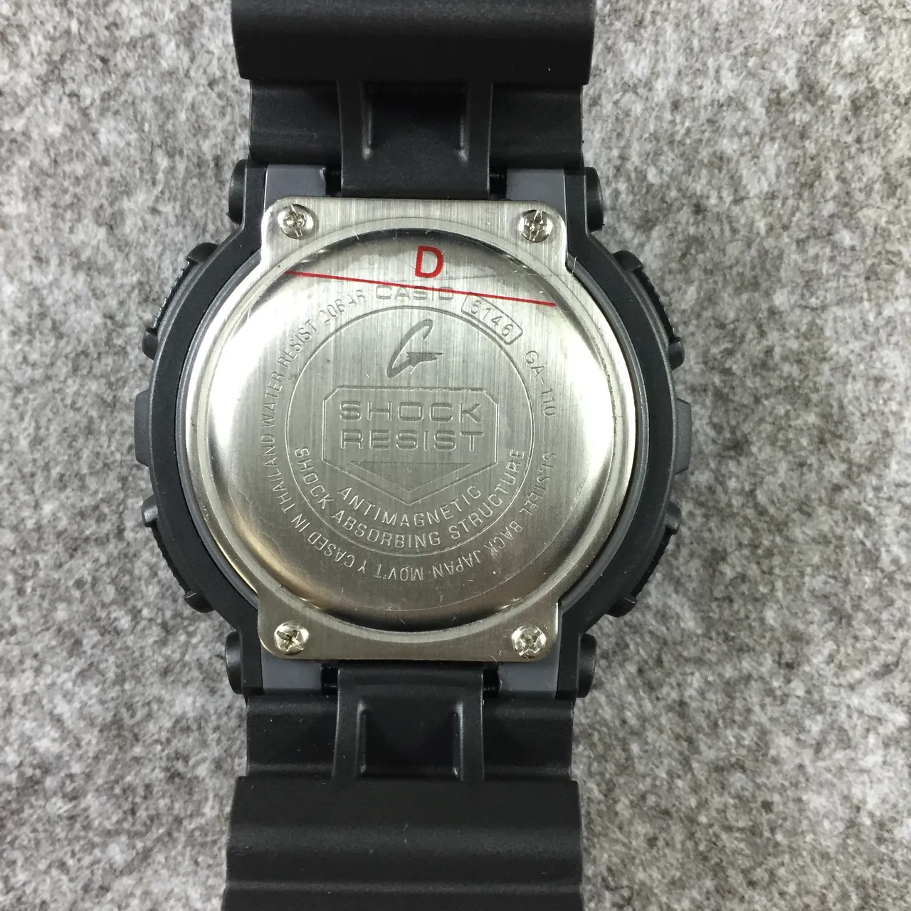 Casio G-Shock GA-100 أسود مطفي ساعة رياضية 9
