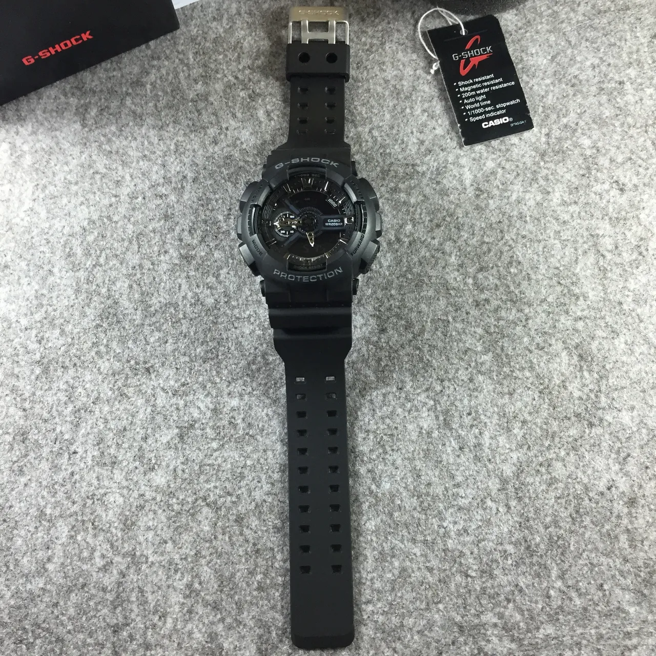 Casio G-Shock GA-100 أسود مطفي ساعة رياضية 12
