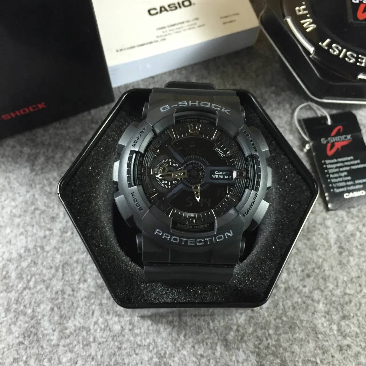 Casio G-Shock GA-100 أسود مطفي ساعة رياضية 13