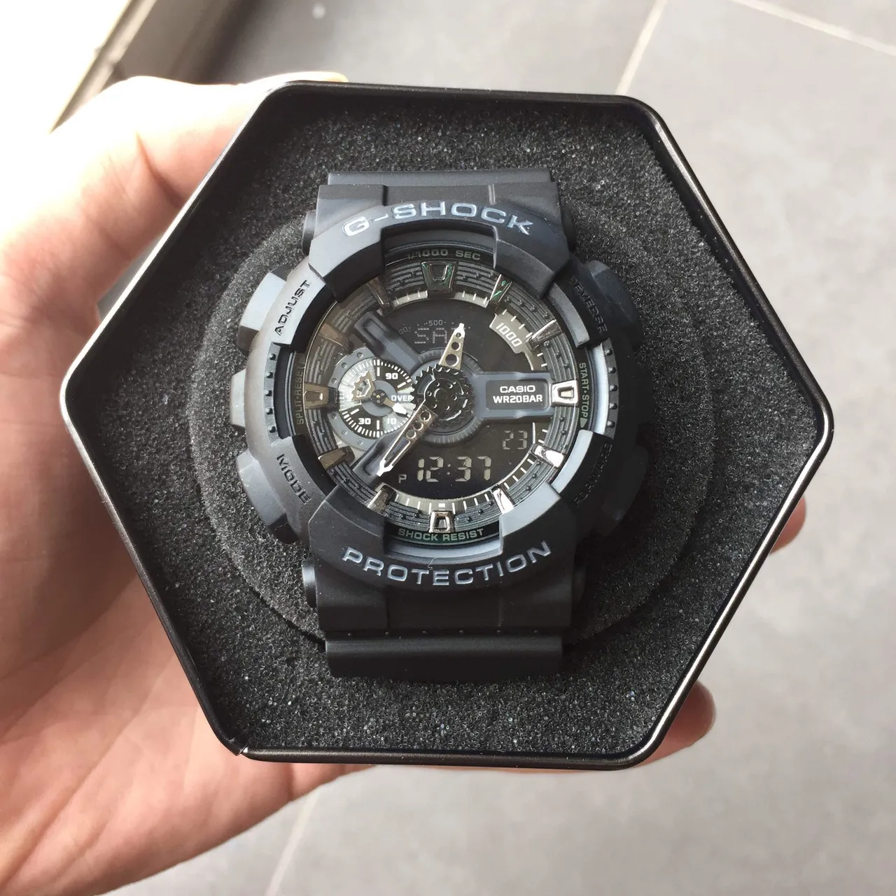 Casio G-Shock GA-100 أسود مطفي ساعة رياضية 14