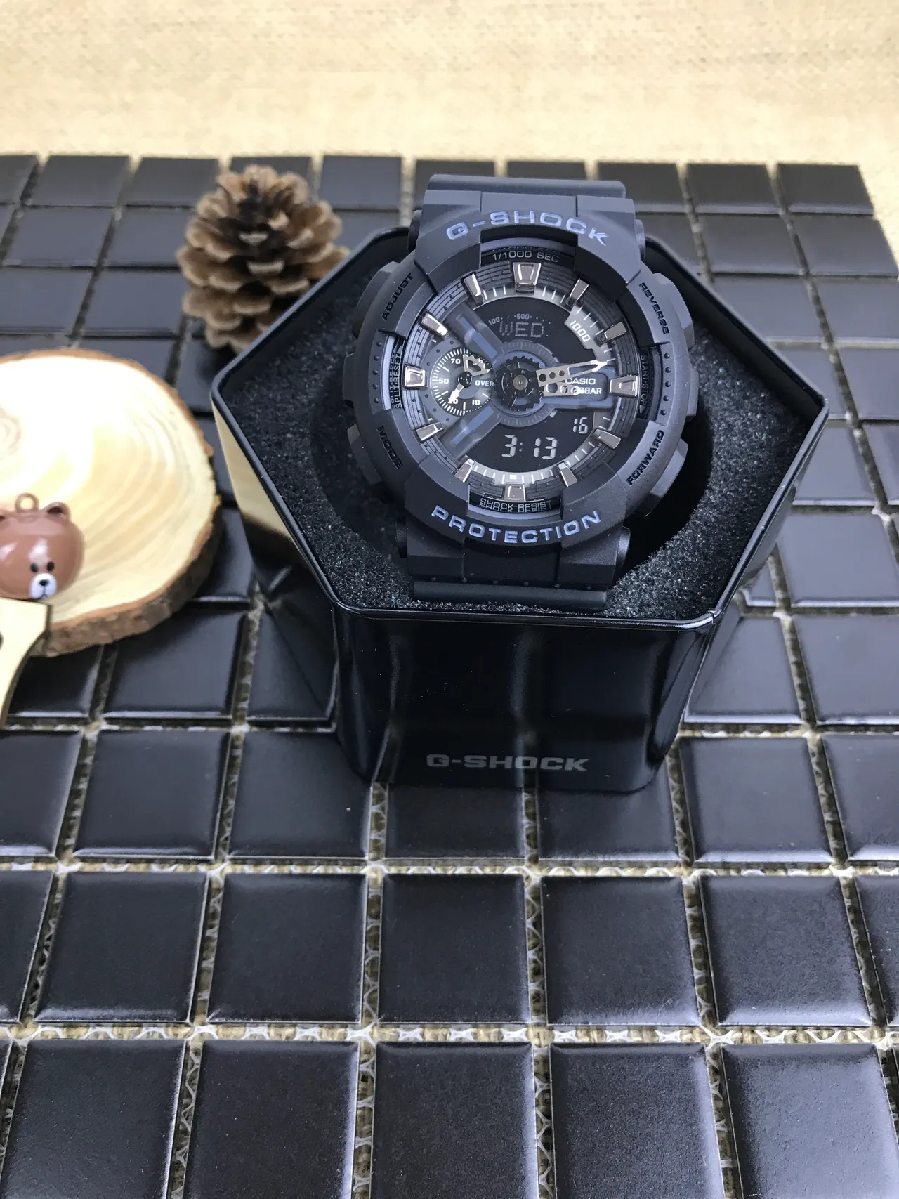 Casio G-Shock GA-100 أسود مطفي ساعة رياضية 15