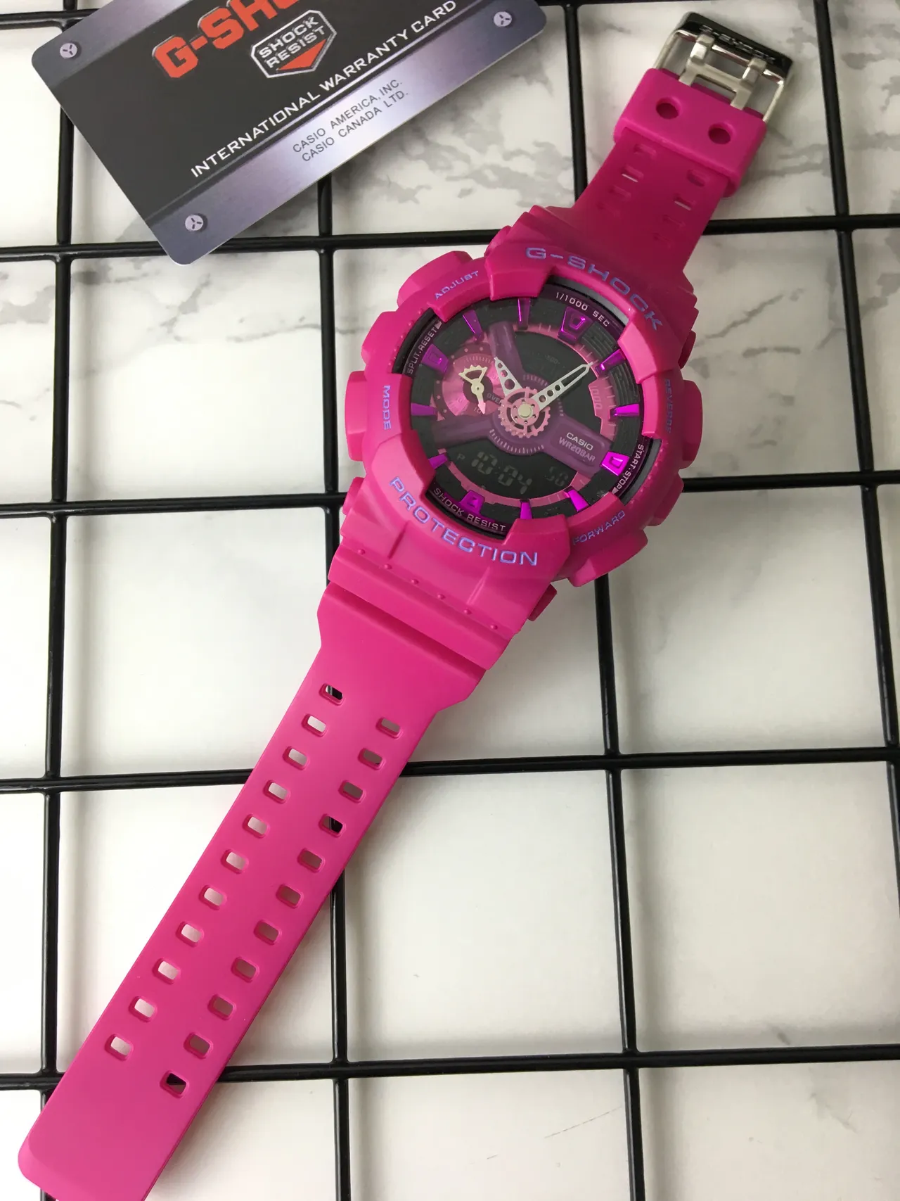 Casio G-Shock GA-100 rosa y morado reloj deportivo 6