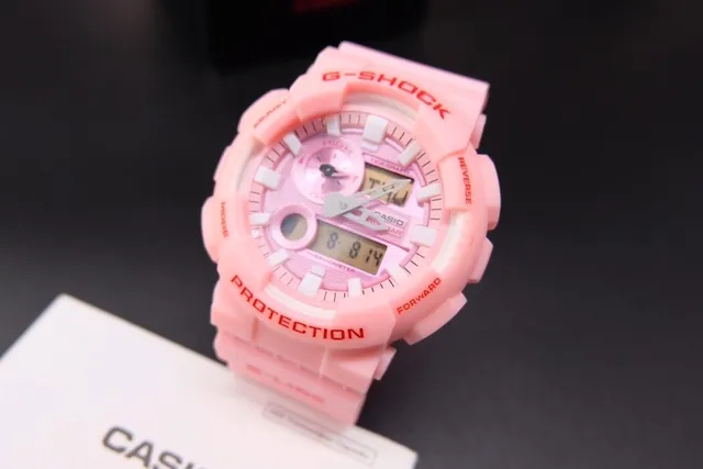 Casio G-Shock GA-100 গোলাপি রেজিন স্পোর্টস ওয়াচ 3