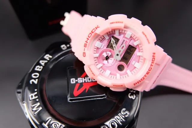Casio G-Shock GA-100 গোলাপি রেজিন স্পোর্টস ওয়াচ 6
