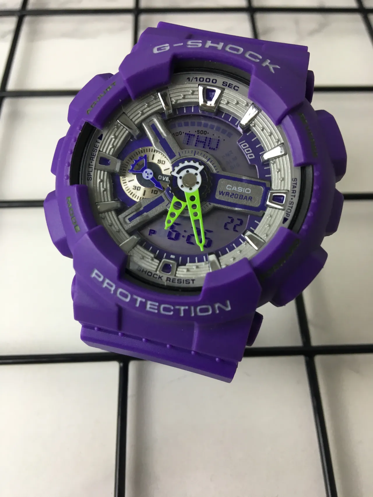 Casio G-Shock GA-100 বেগুনি খেলা ঘড়ি 2