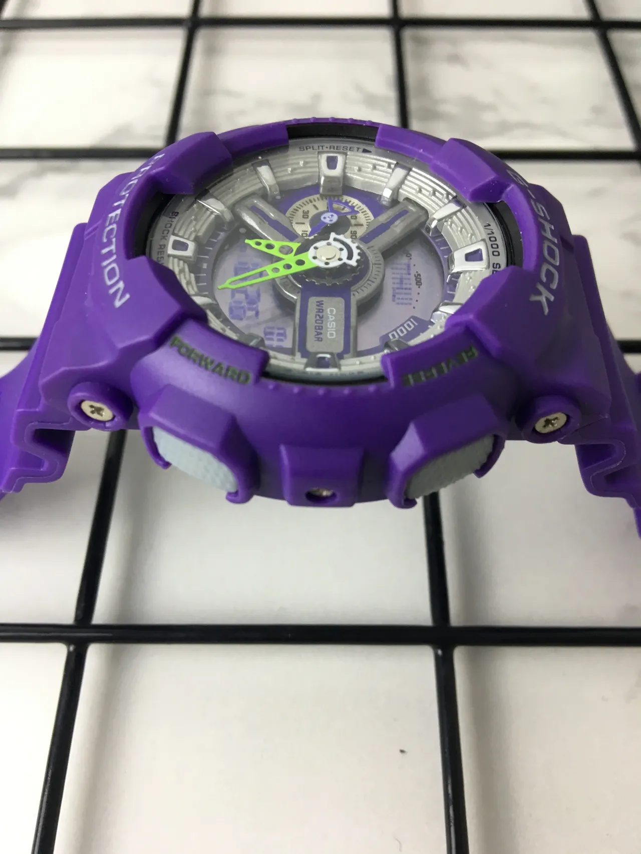 Casio G-Shock GA-100 বেগুনি খেলা ঘড়ি 4