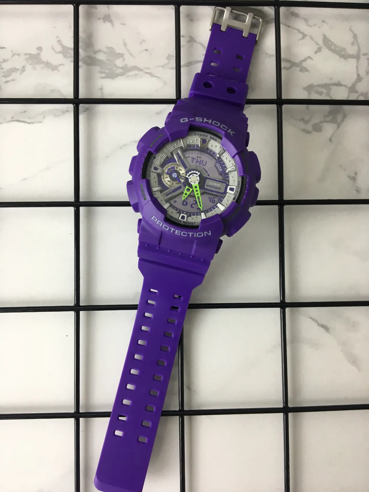 Casio G-Shock GA-100 বেগুনি খেলা ঘড়ি 6