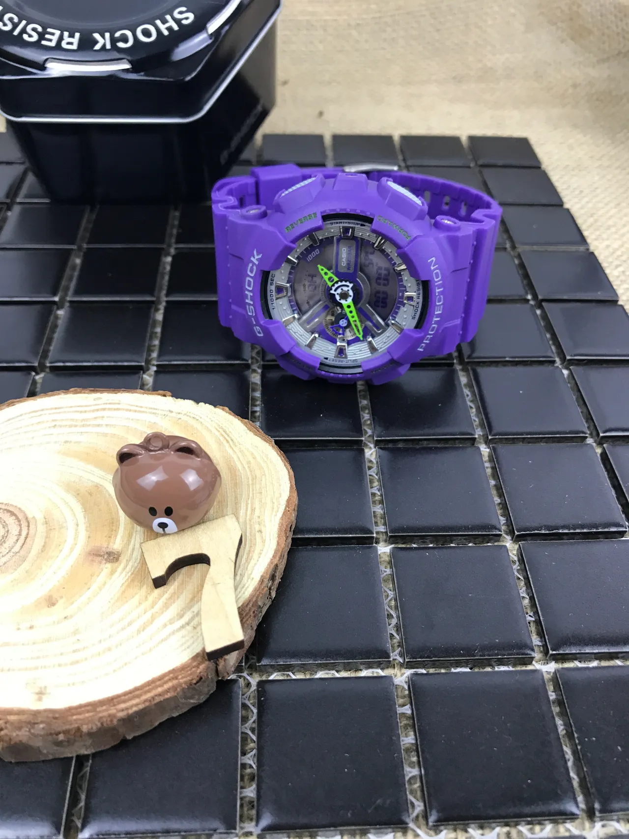 Casio G-Shock GA-100 বেগুনি খেলা ঘড়ি 8
