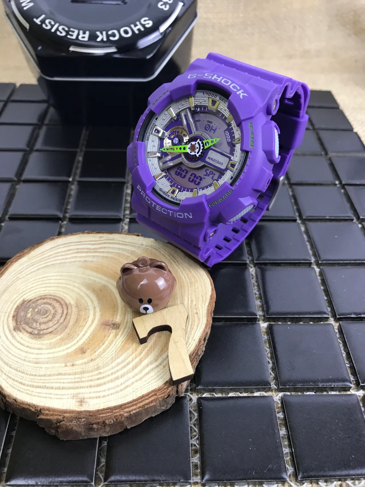 Casio G-Shock GA-100 বেগুনি খেলা ঘড়ি 10