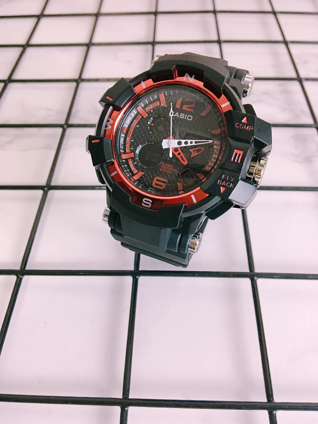 Casio G-Shock GPS Series Relógio Desportivo Preto e Vermelho Rugged 2