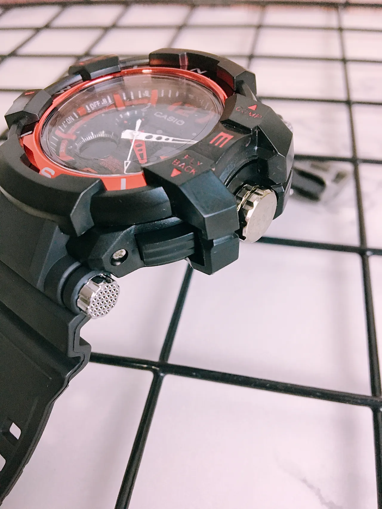Casio G-Shock GPS Series Relógio Desportivo Preto e Vermelho Rugged 3