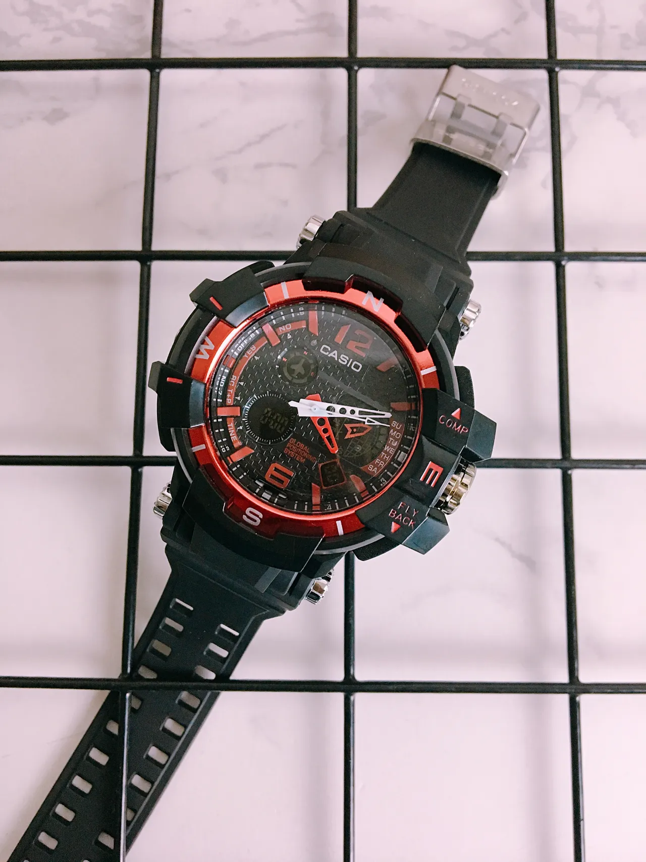 Casio G-Shock GPS Series Relógio Desportivo Preto e Vermelho Rugged 4