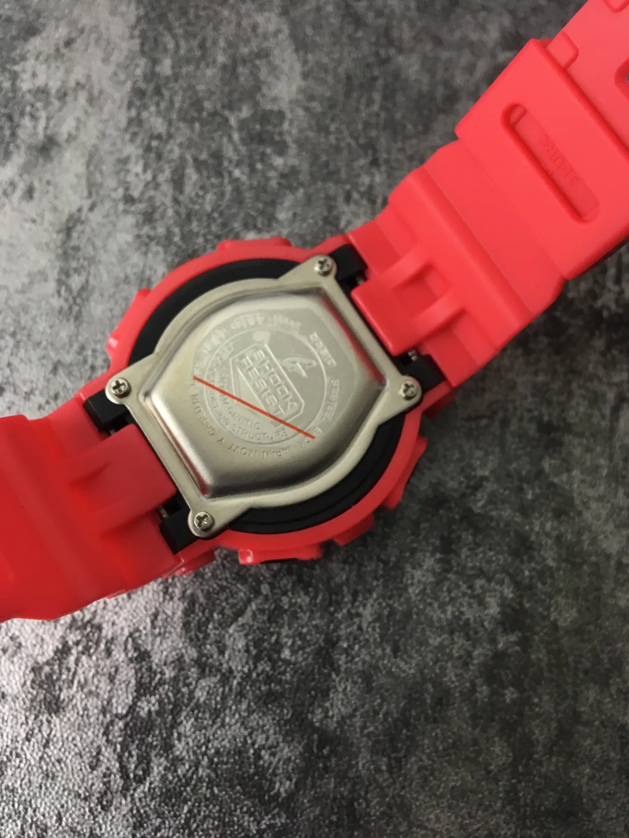 Casio Red Gold هيكل راتنج متين Analog-Digital Hybrid Display Watch 3